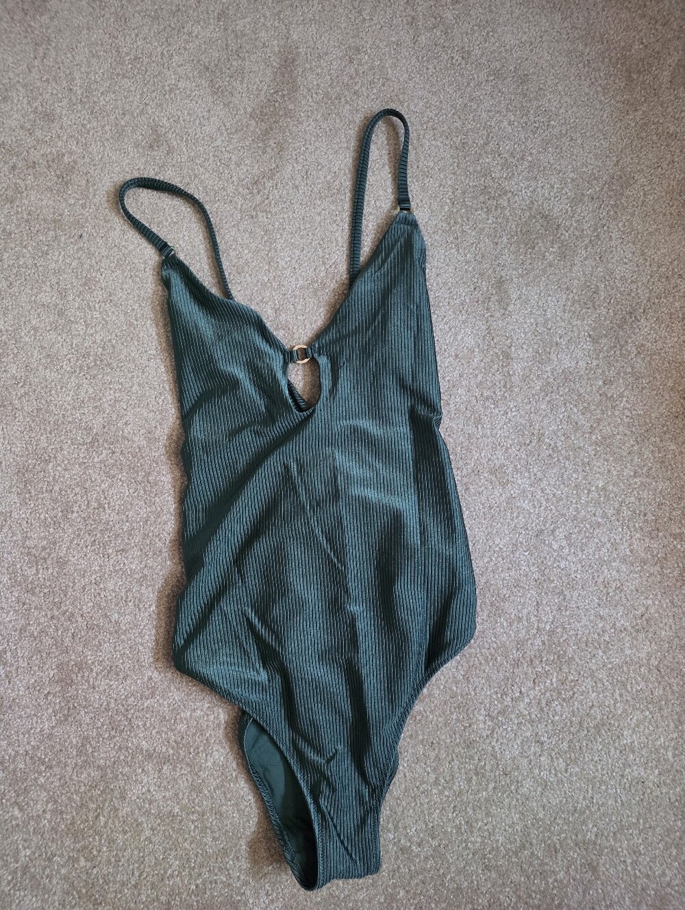 AERIE Ribbed One-Piece Swimsuit with Keyhole Detail